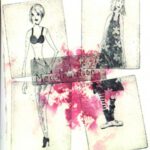 Radierung handcoloriert