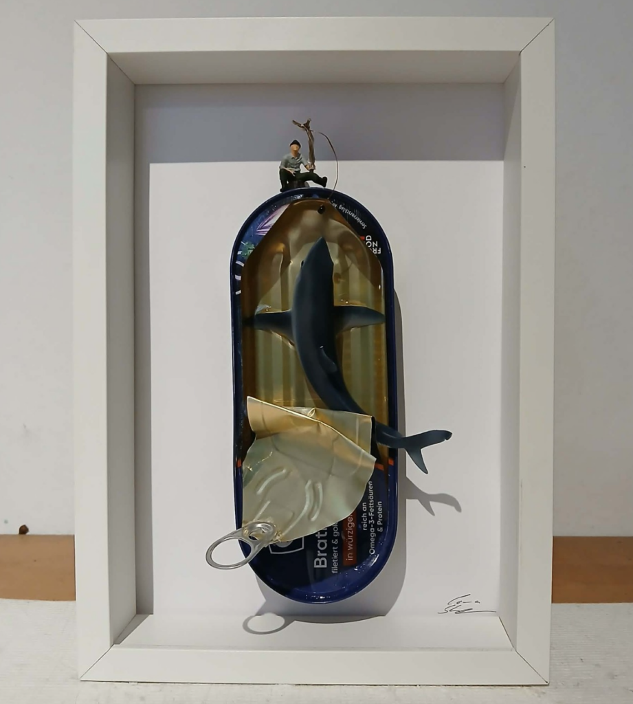 Heute gehen wir angeln - 20 x 25 cm